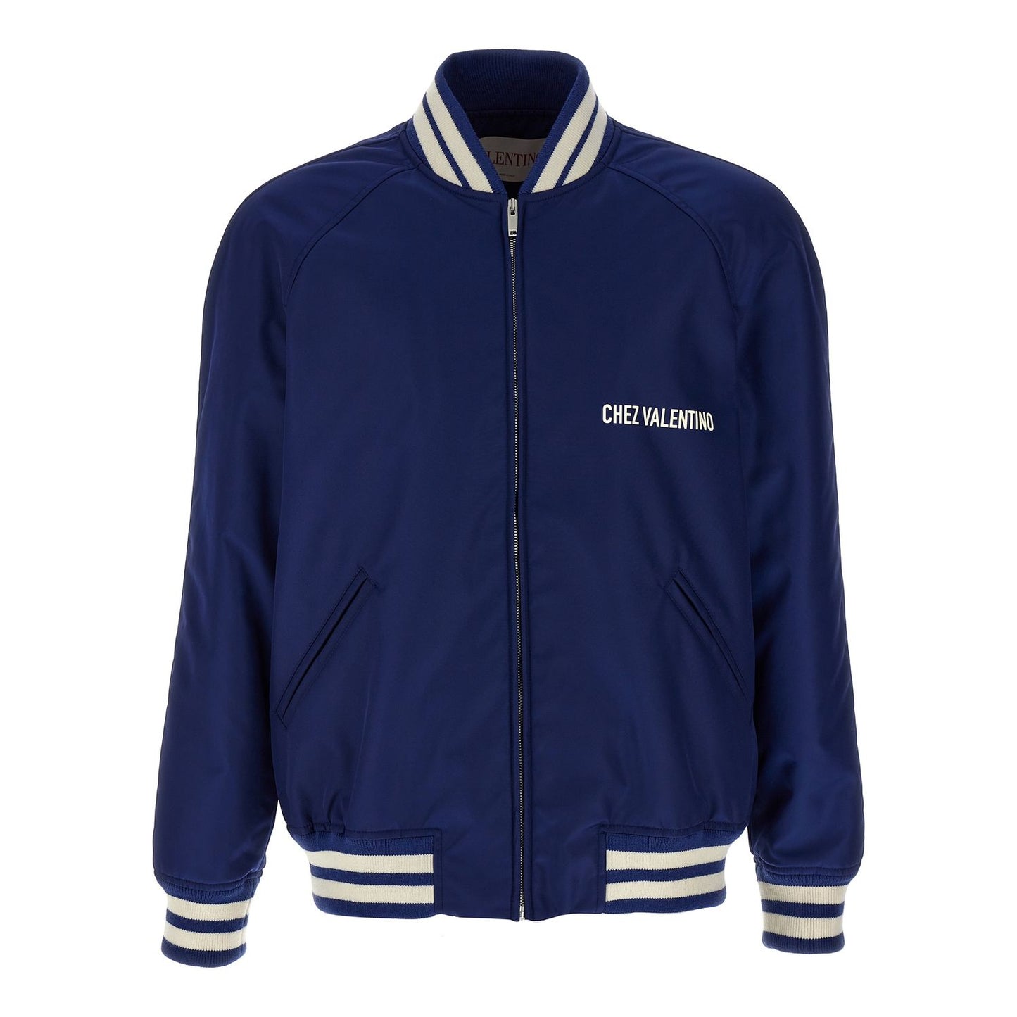 Valentino Garavani Blue Polyamide Bomber