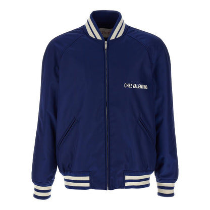 Valentino Garavani Blue Polyamide Bomber