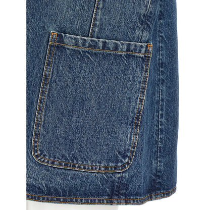 Coperni Blue Cotton Sleeveless Jacket