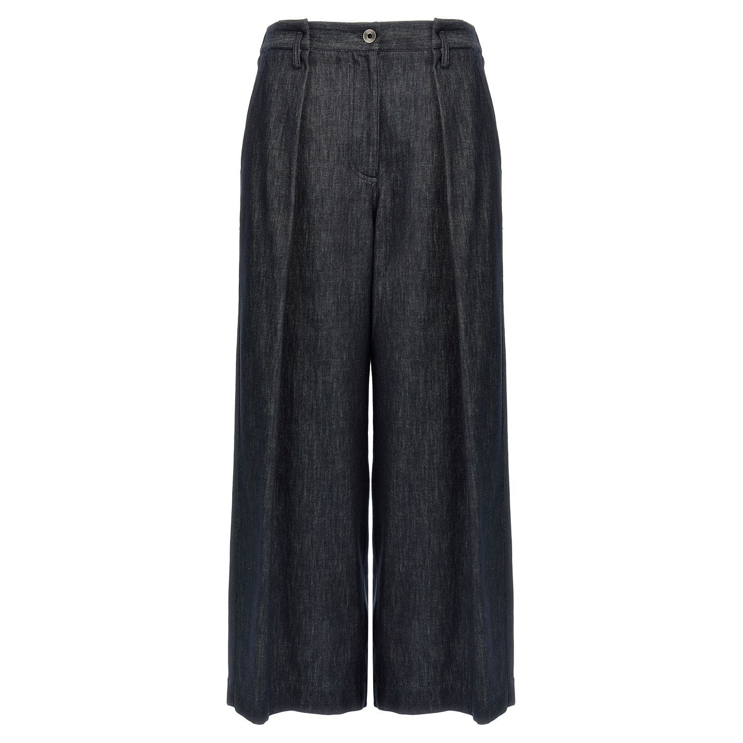 Brunello Cucinelli Blue Cotton Casual Pants