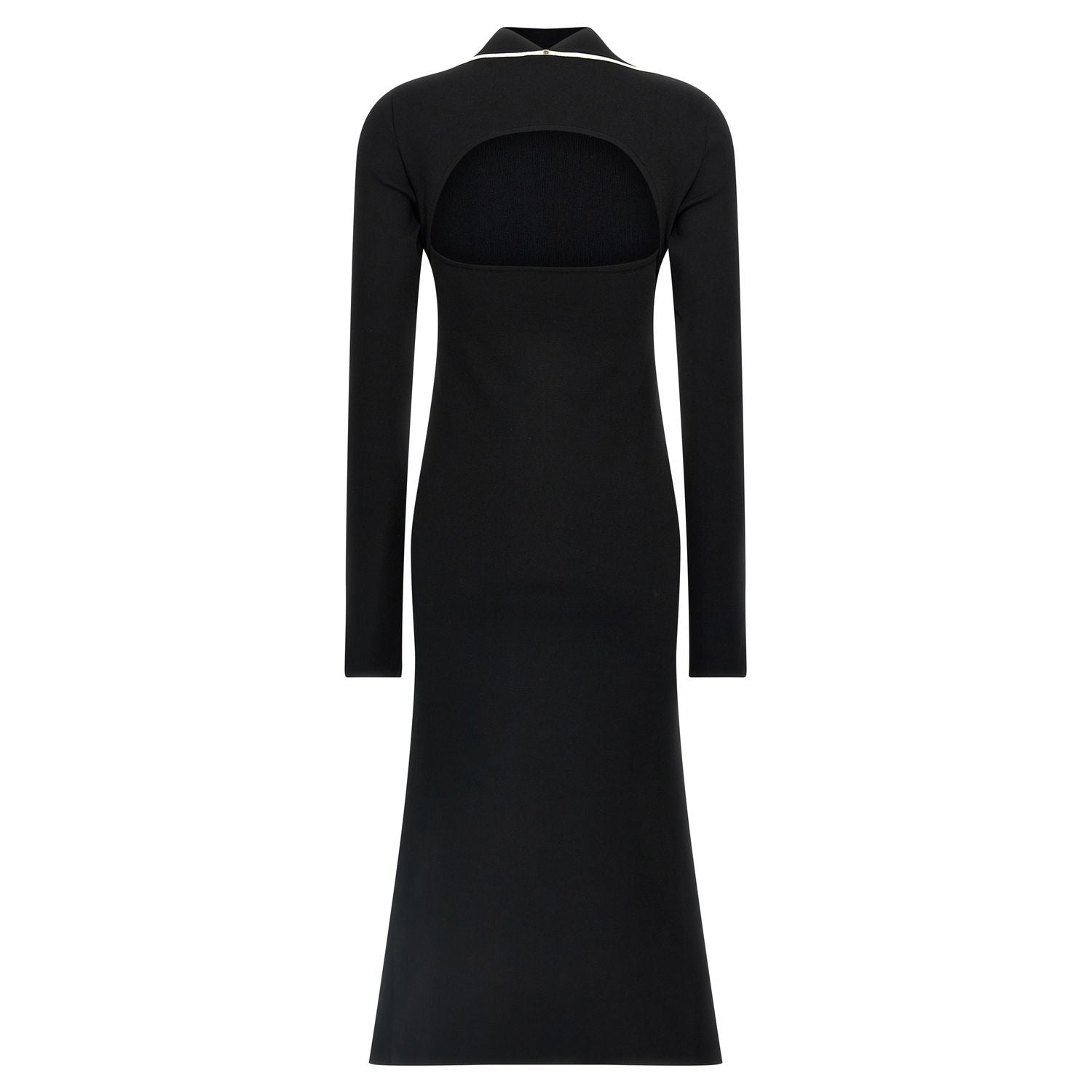 Sportmax Bicolor Viscose Midi Dress