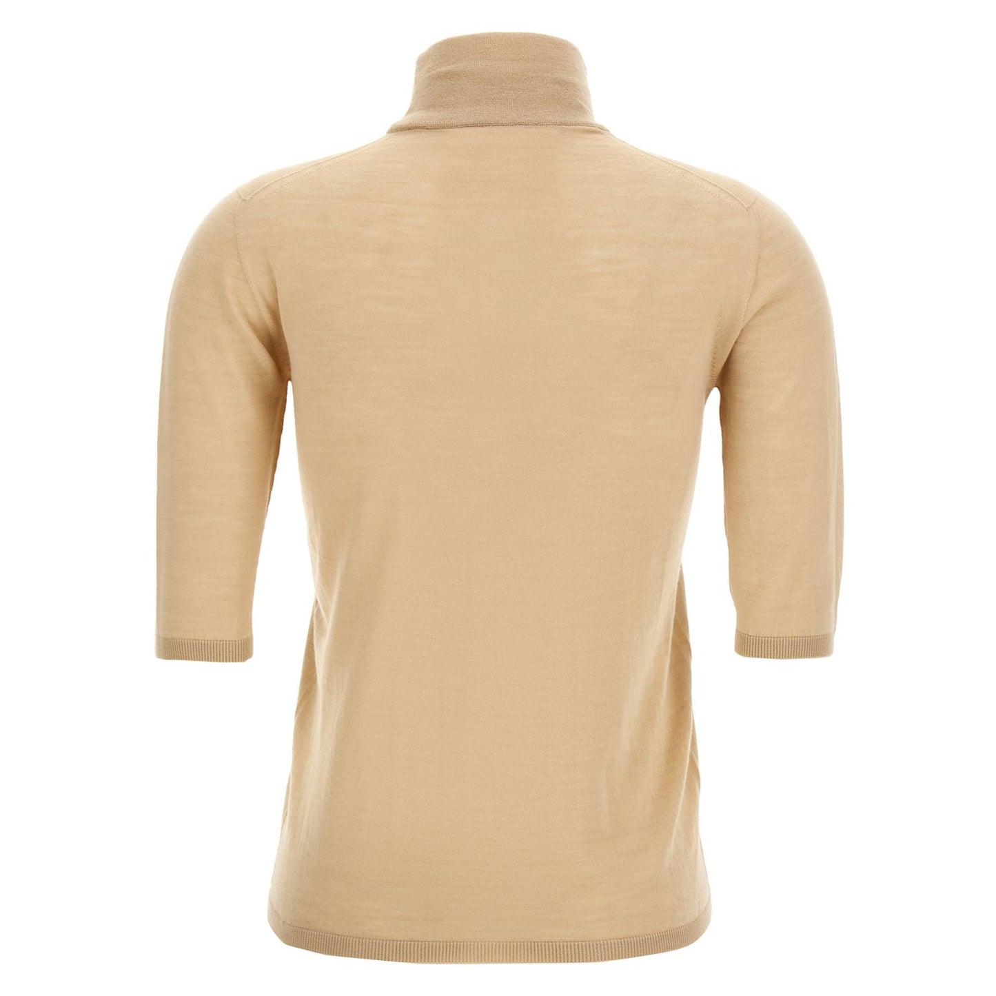 Max Mara Beige Virgin Wool Cardigan
