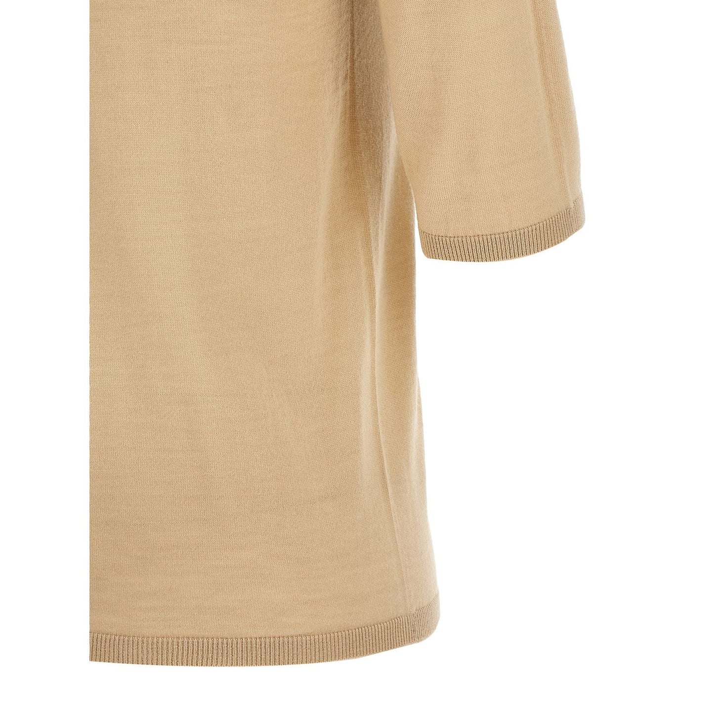 Max Mara Beige Virgin Wool Cardigan