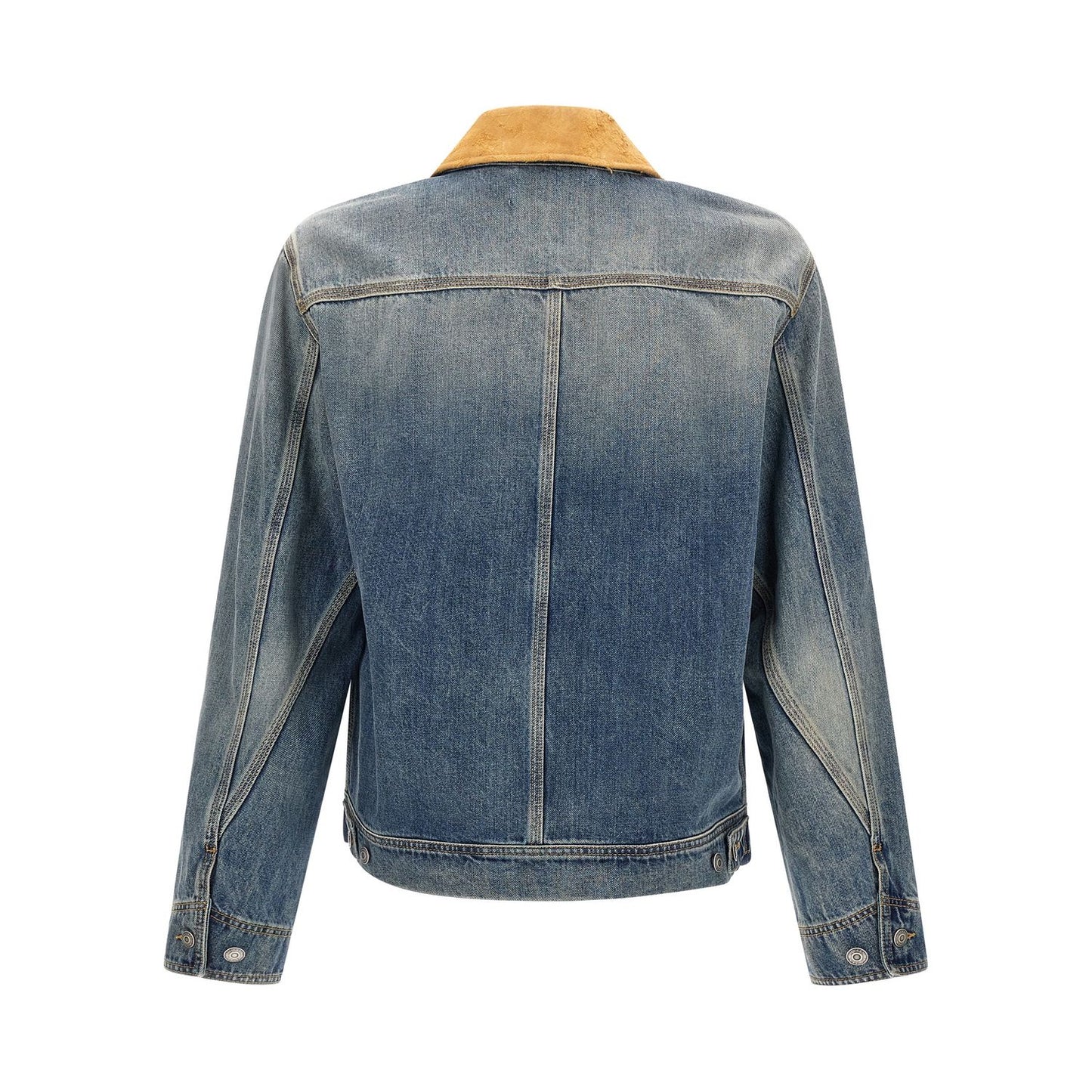 Alexander McQueen Blue Cotton Denim Jacket