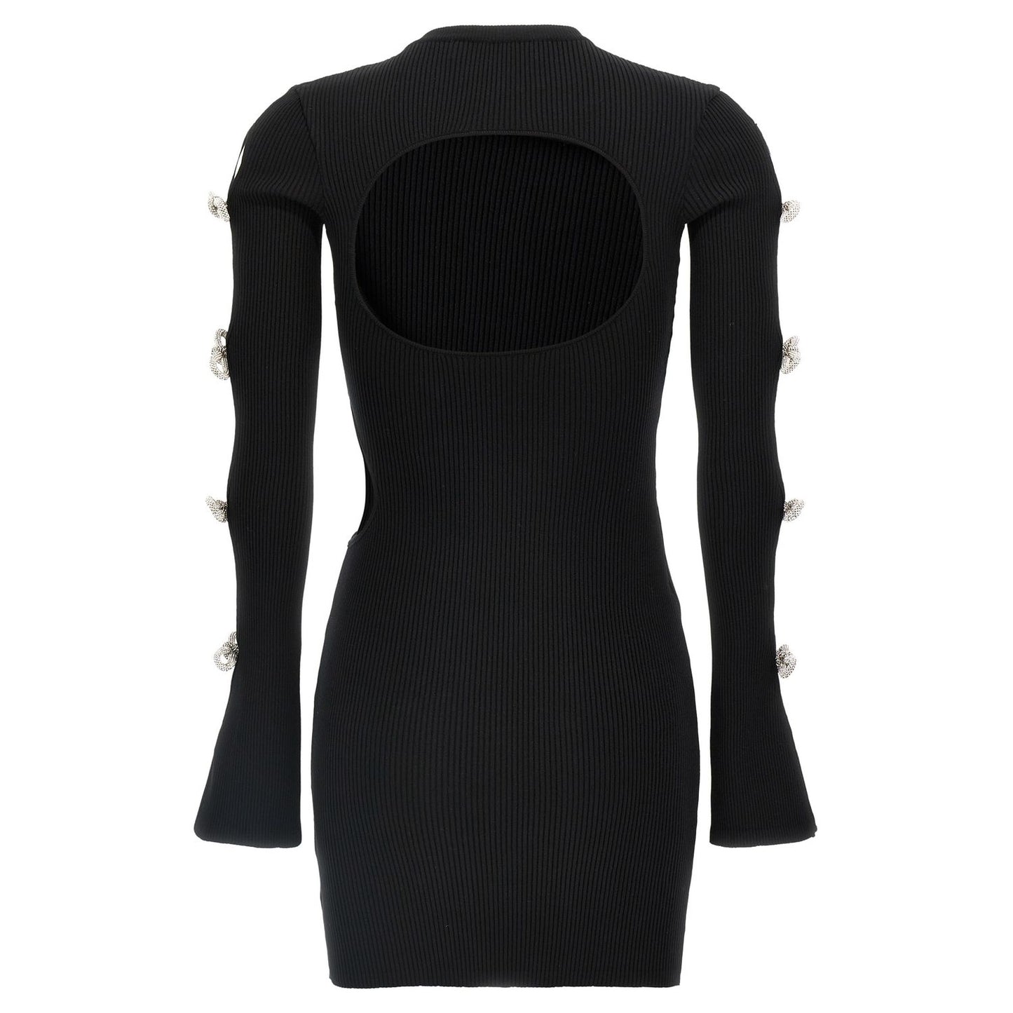 MACH & MACH Black Viscose Short Dress
