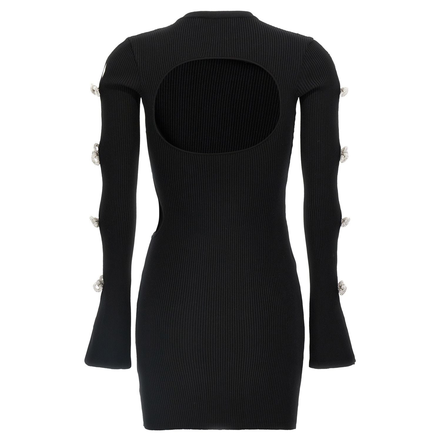 MACH & MACH Black Viscose Short Dress