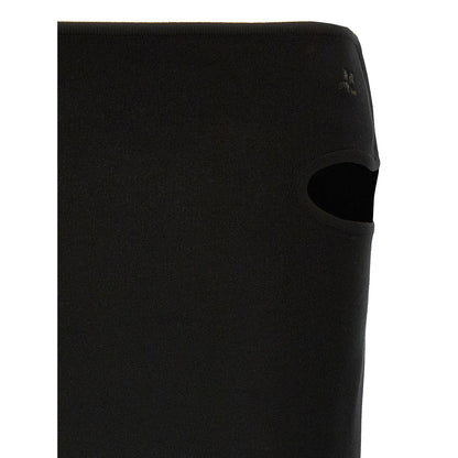 Courrèges Black Viscose Long Skirt