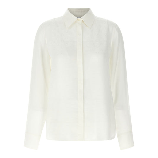 Ferragamo White Silk Blouse