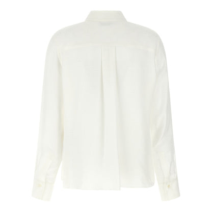 Ferragamo White Silk Blouse