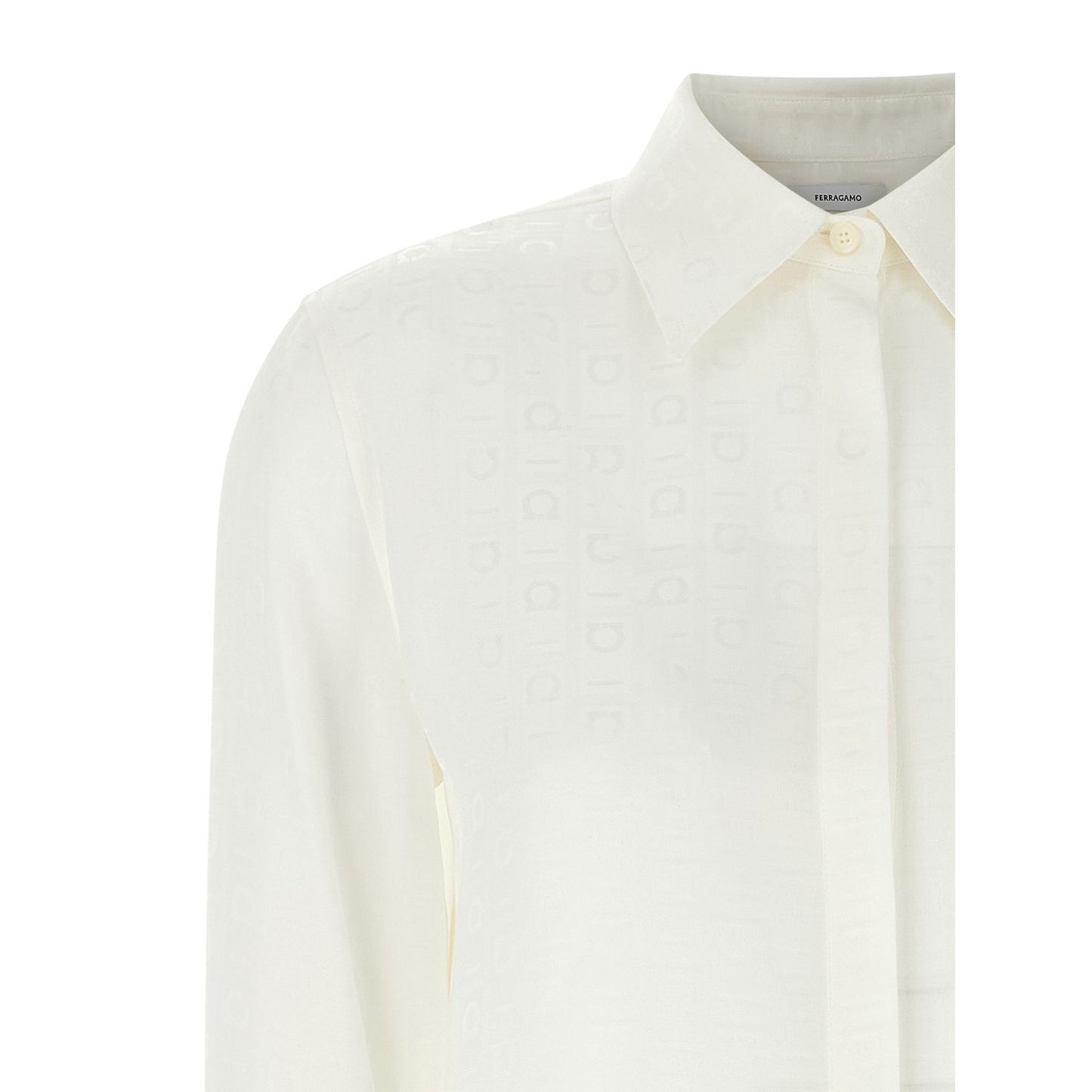 Ferragamo White Silk Blouse