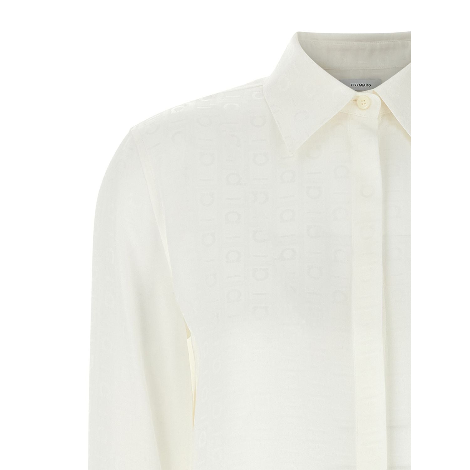 Ferragamo White Silk Blouse