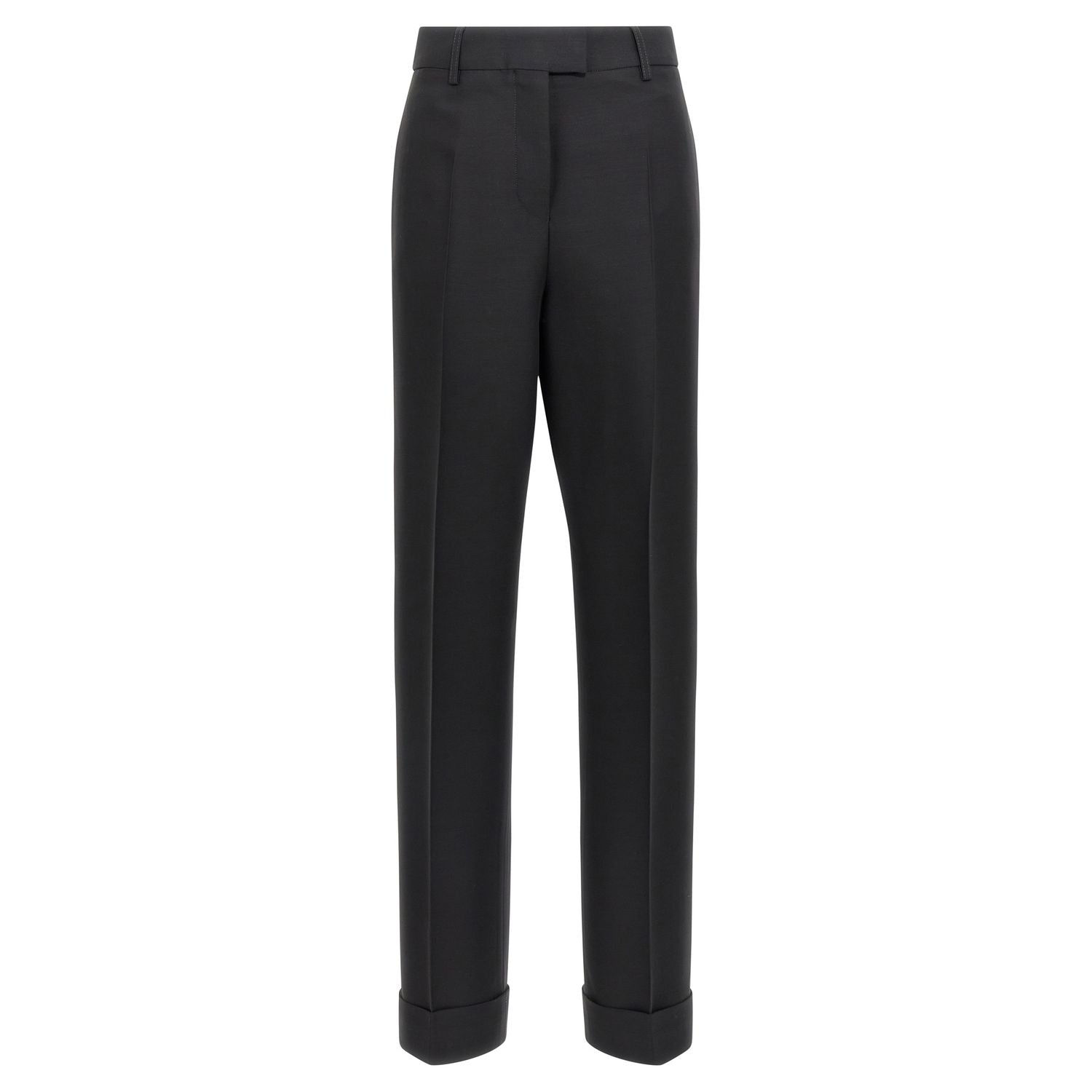 Ferragamo Black Viscose Dress Pants