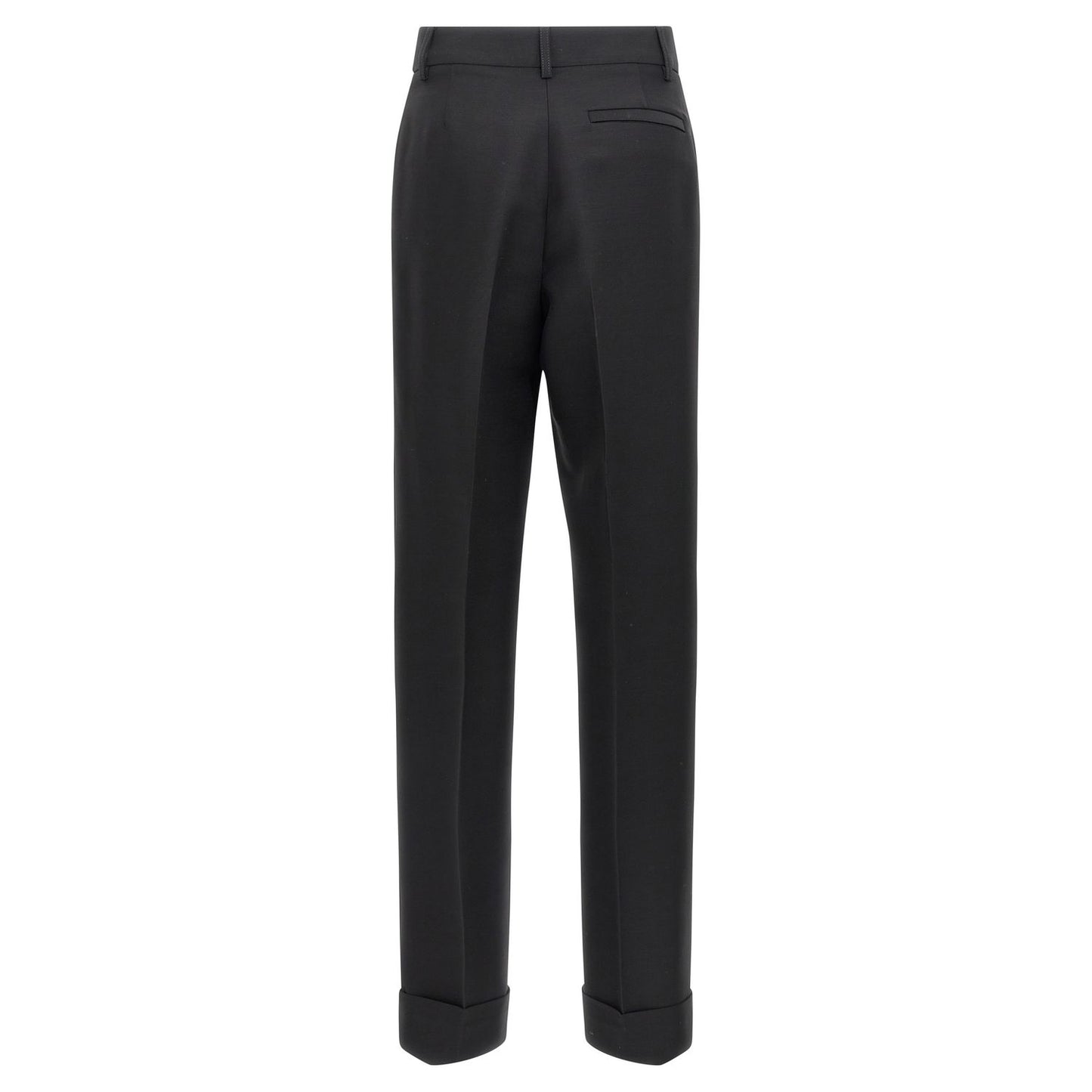 Ferragamo Black Viscose Dress Pants