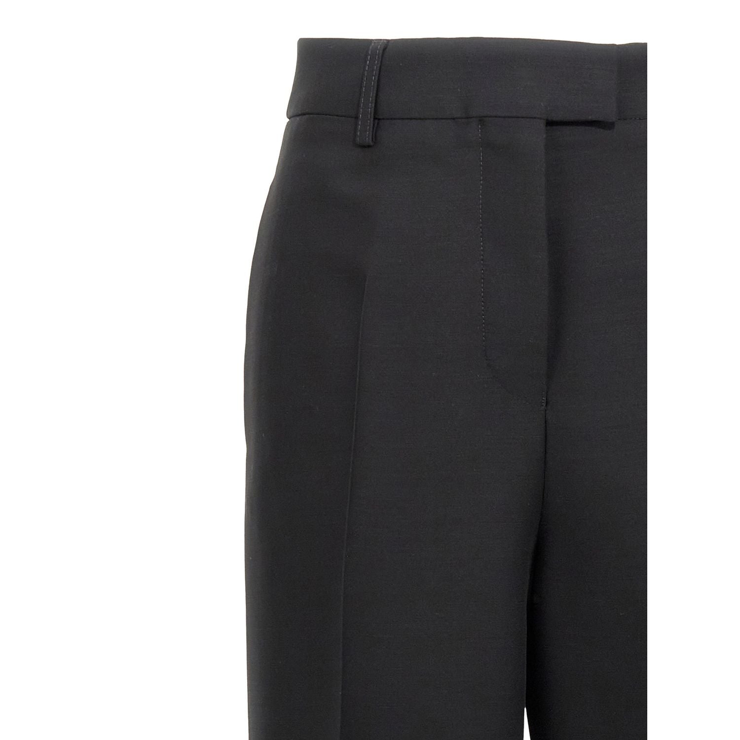 Ferragamo Black Viscose Dress Pants