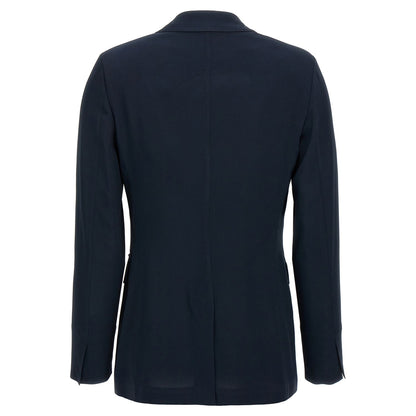 Alberto Biani Blue Viscose Blazer