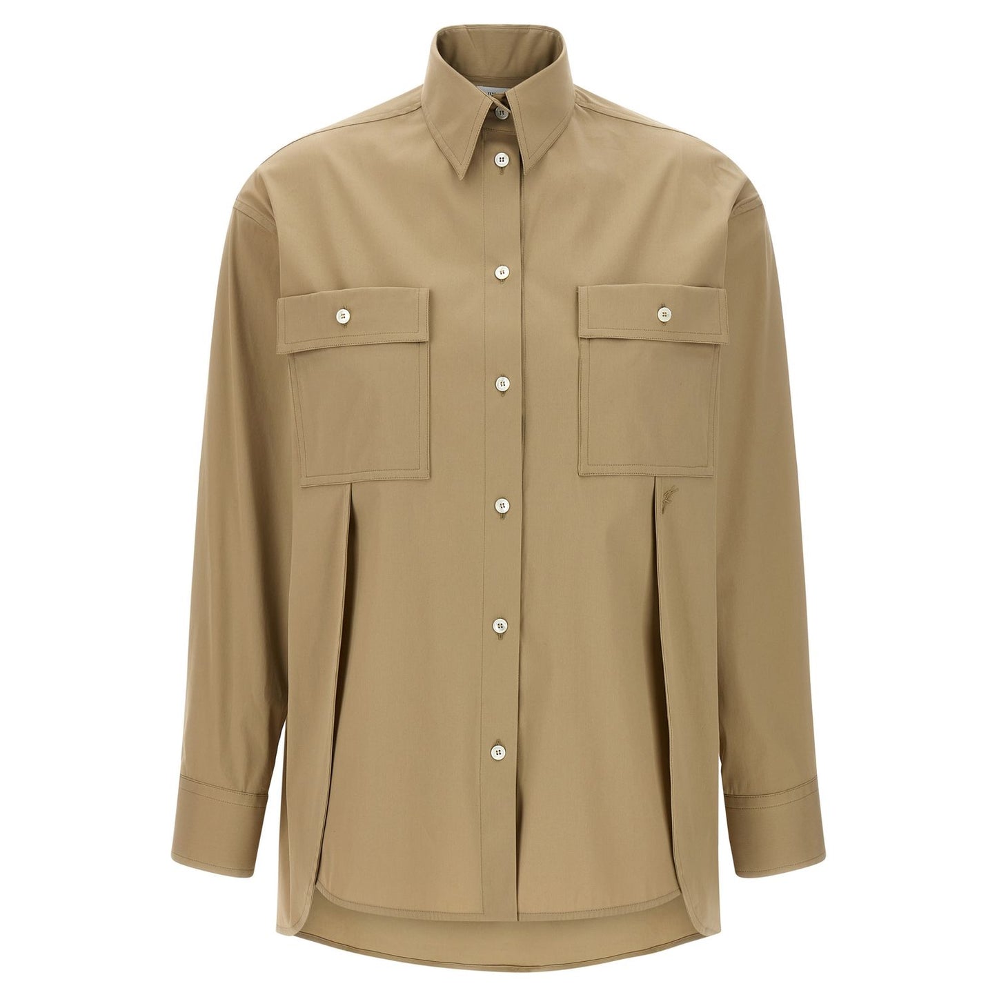 Ferragamo Beige Cotton Blouse