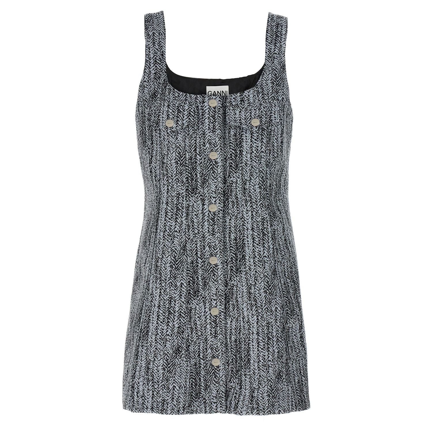 Ganni Multicolor Cotton Short Dress