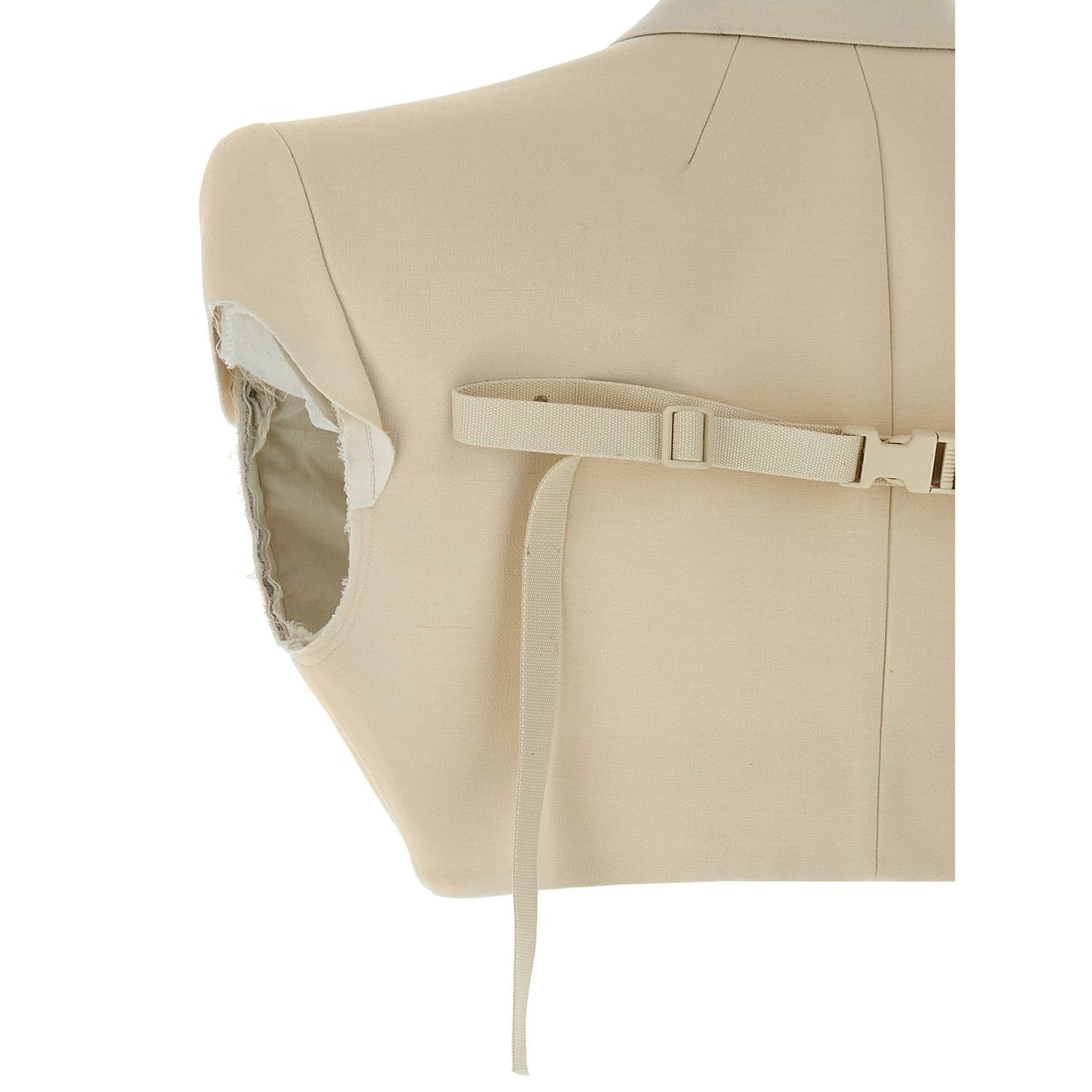 Rick Owens Beige Cotton Sleeveless Jacket