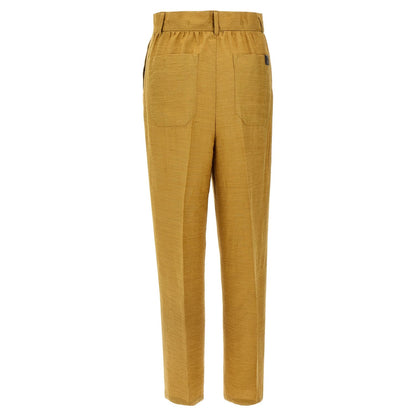 Max Mara Gold Fluorofiber Dress Pants