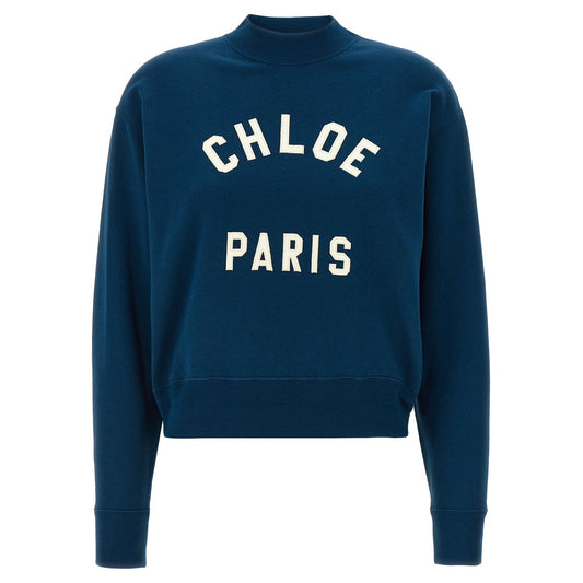 Chloé Blue Cotton Sweatshirt