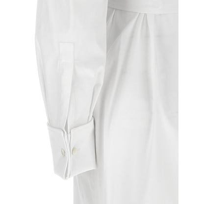 Max Mara White Cotton Long Dress