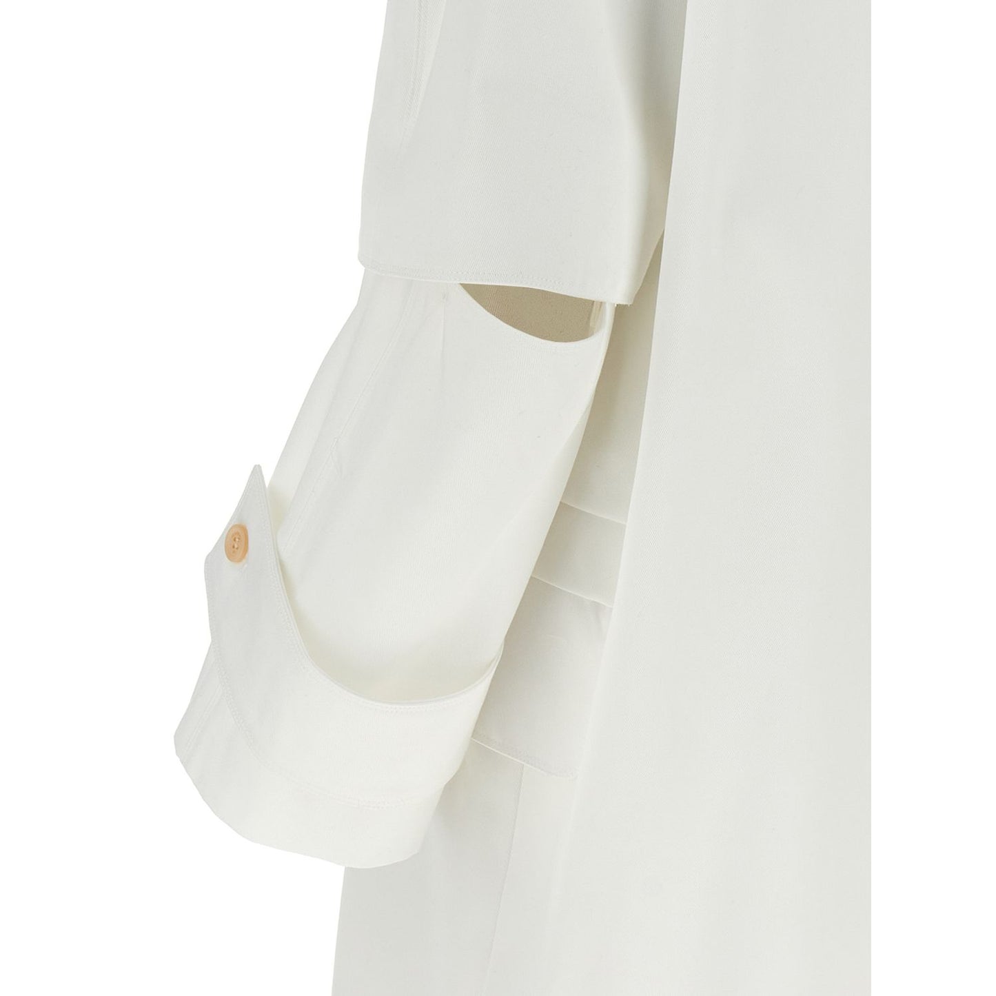 Max Mara White Cotton Coat