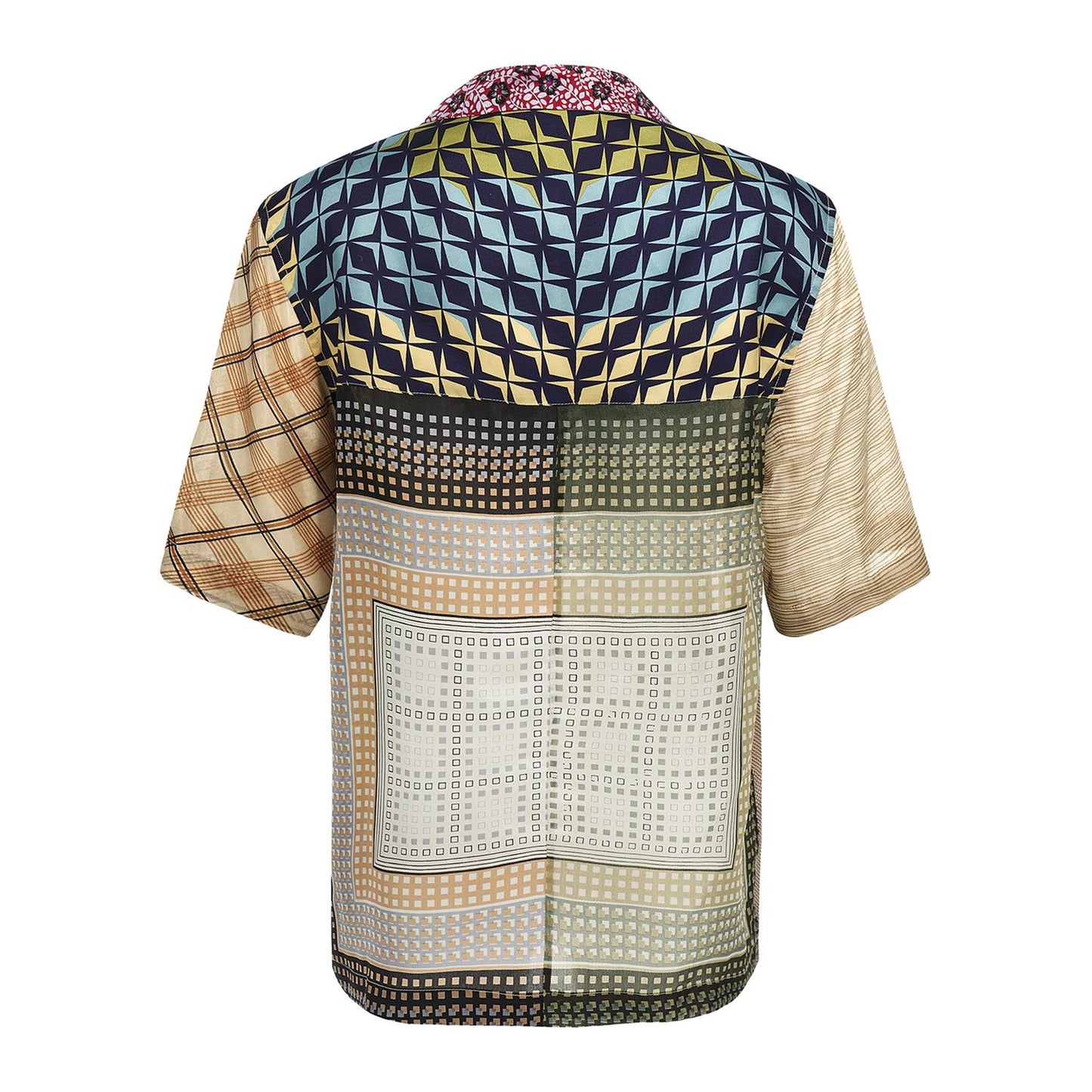 Marine Serre Multicolor Silk Blouse