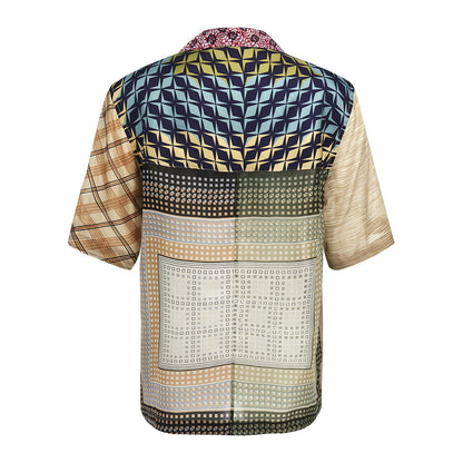 Marine Serre Multicolor Silk Blouse