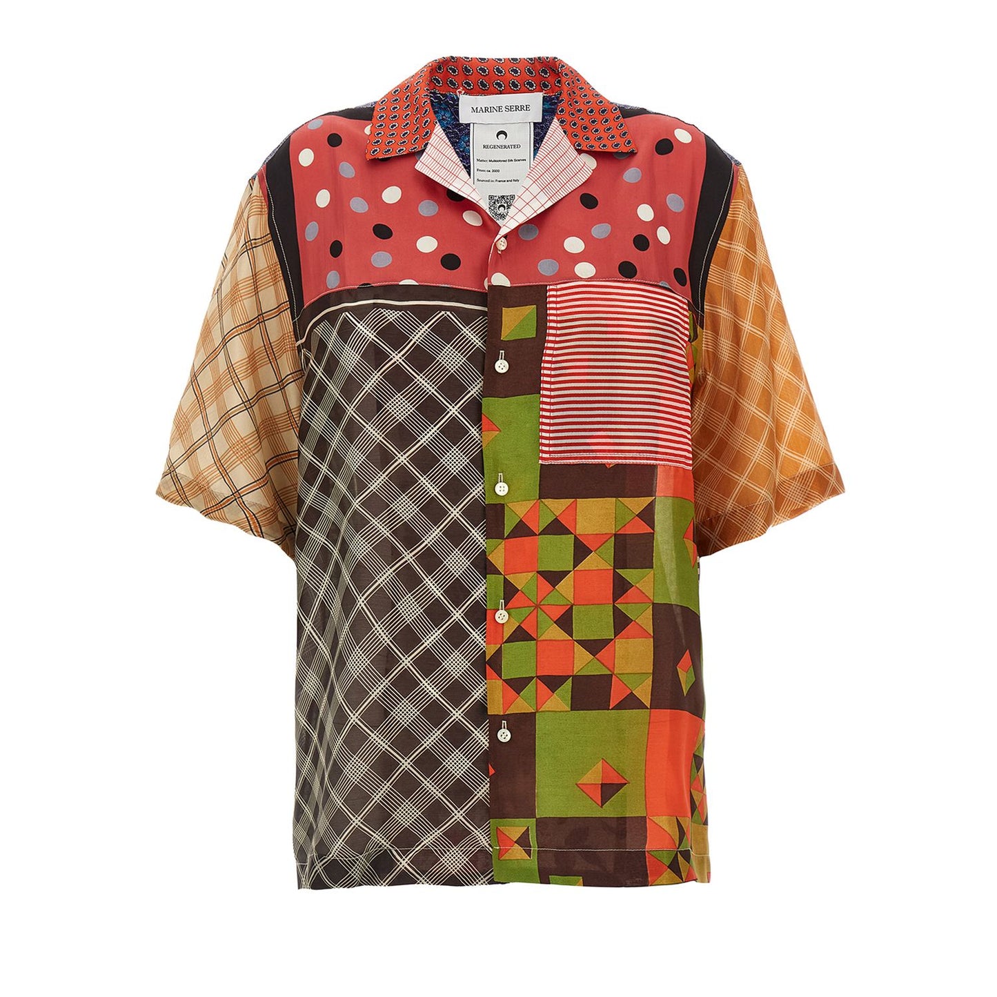 Marine Serre Multicolor Silk Blouse