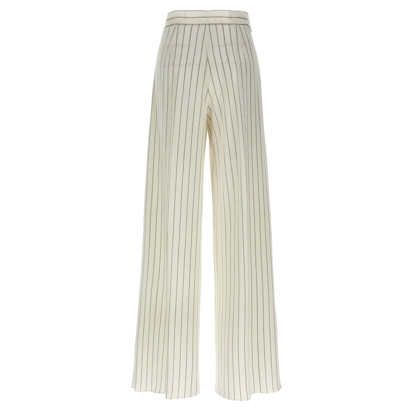 Max Mara White Cotton Casual Pants