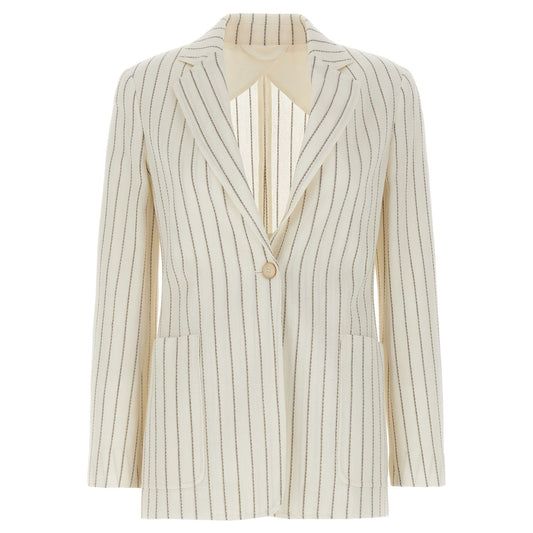 Max Mara White Cotton Blazer