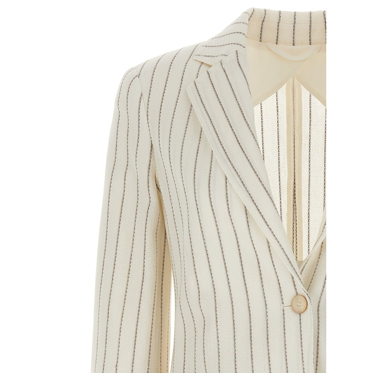 Max Mara White Cotton Blazer