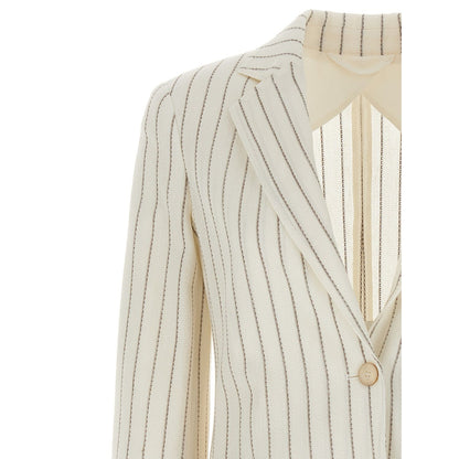 Max Mara White Cotton Blazer