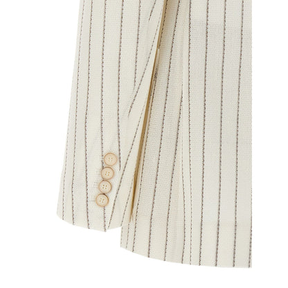 Max Mara White Cotton Blazer