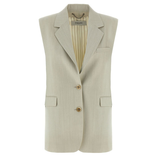 Golden Goose Beige Virgin Wool Sleeveless Jacket