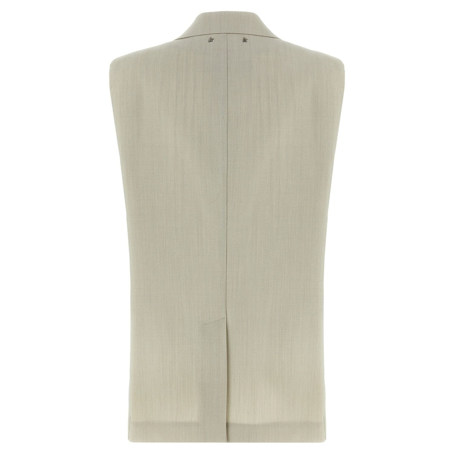 Golden Goose Beige Virgin Wool Sleeveless Jacket