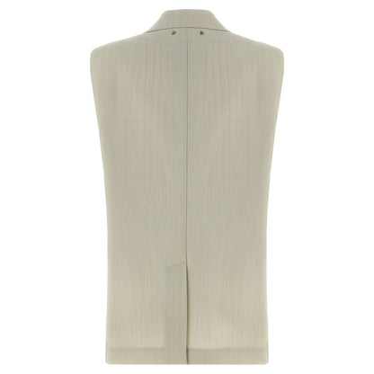 Golden Goose Beige Virgin Wool Sleeveless Jacket