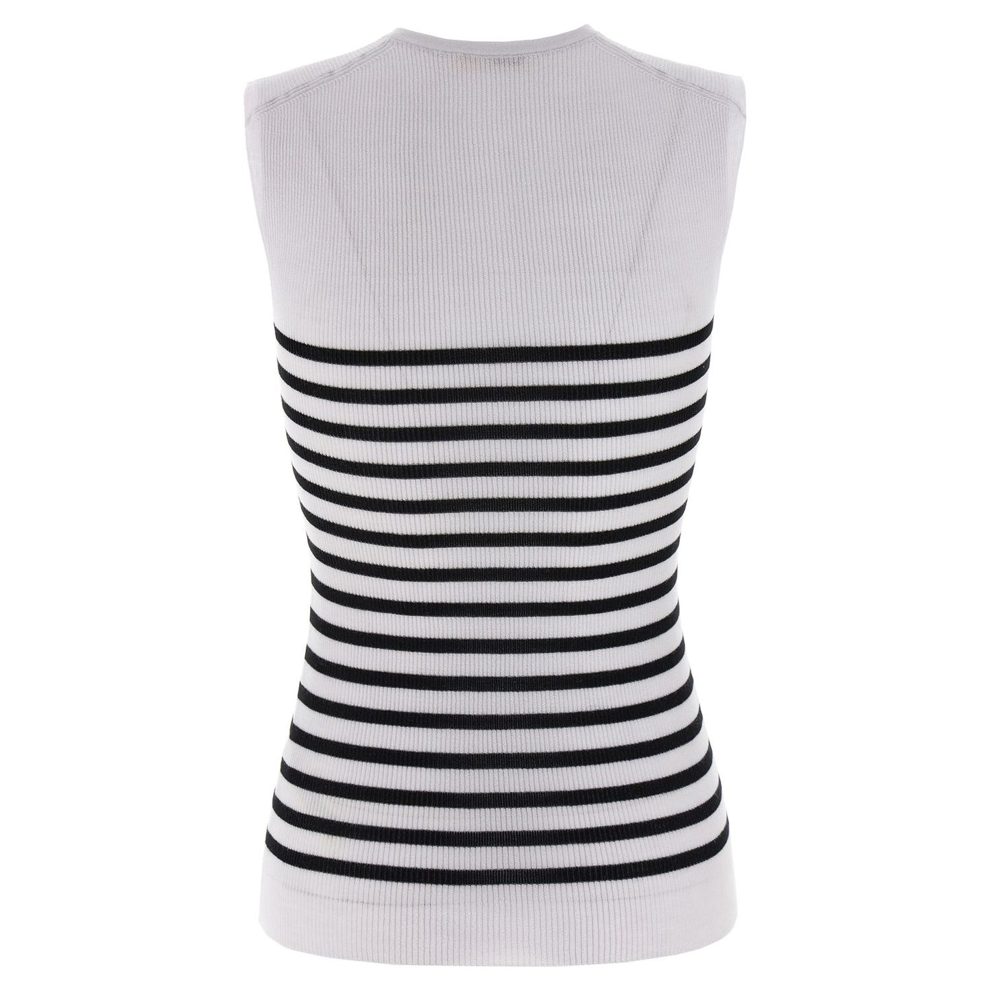 Khaite Bicolor Wool Sleeveles T-Shirt