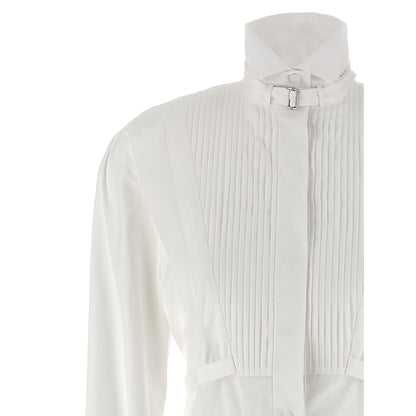 Alexander McQueen White Cotton Midi Dress