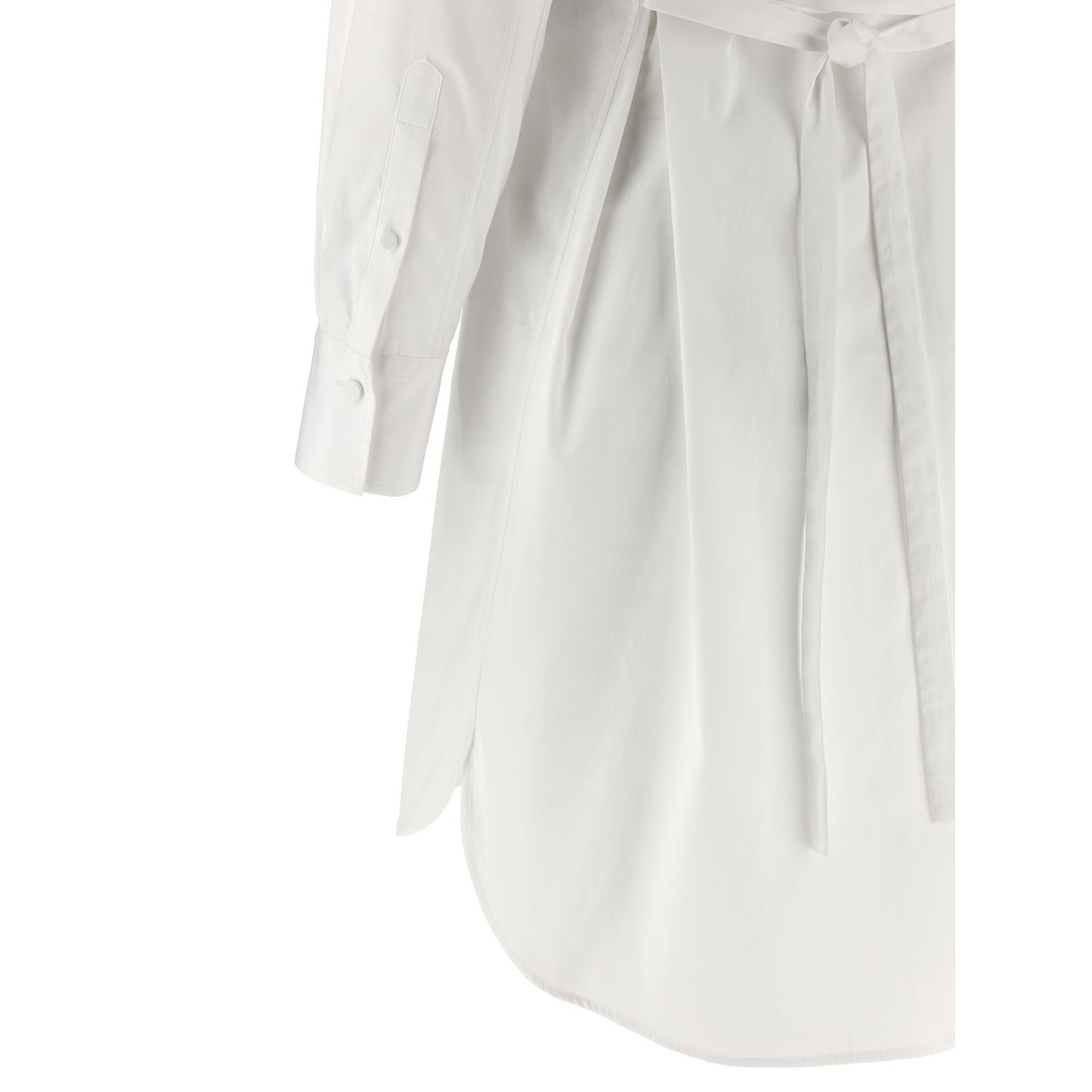 Alexander McQueen White Cotton Midi Dress