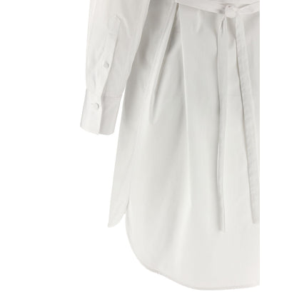 Alexander McQueen White Cotton Midi Dress