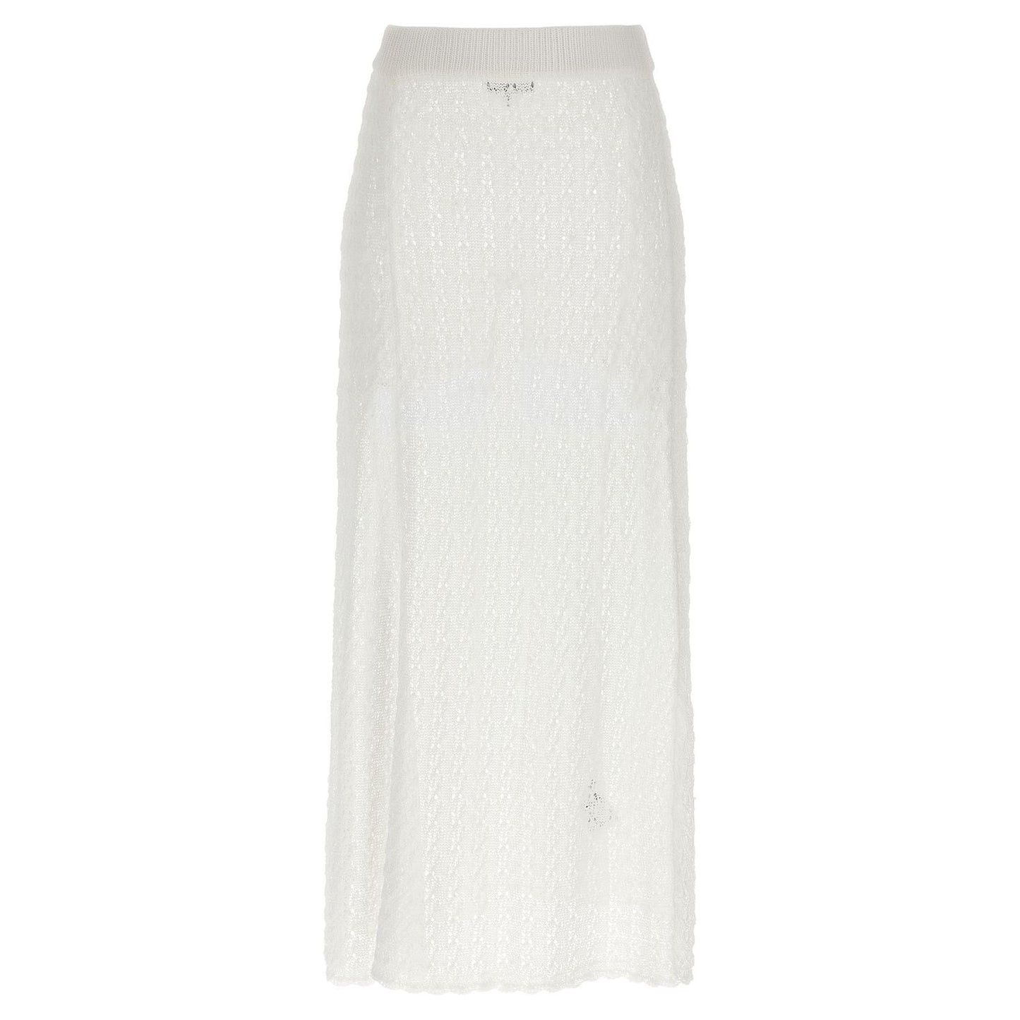 Ganni White Polyamide Mini Skirt