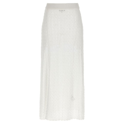 Ganni White Polyamide Mini Skirt