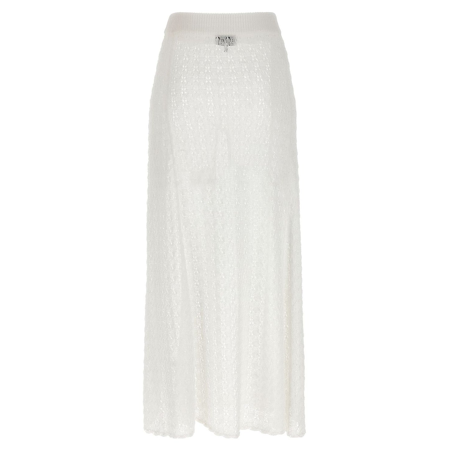 Ganni White Polyamide Mini Skirt