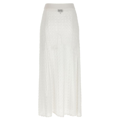 Ganni White Polyamide Mini Skirt