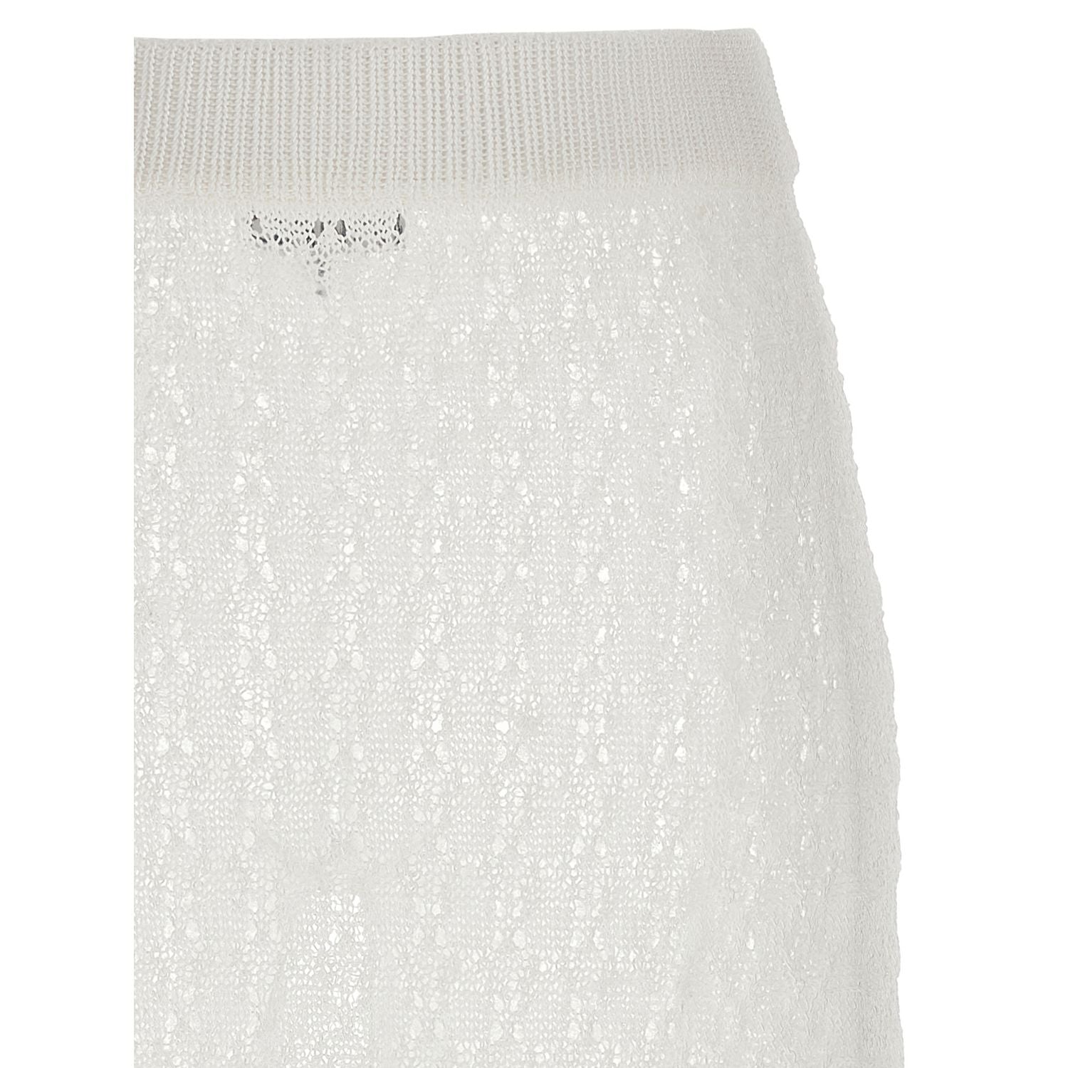 Ganni White Polyamide Mini Skirt