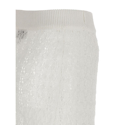 Ganni White Polyamide Mini Skirt