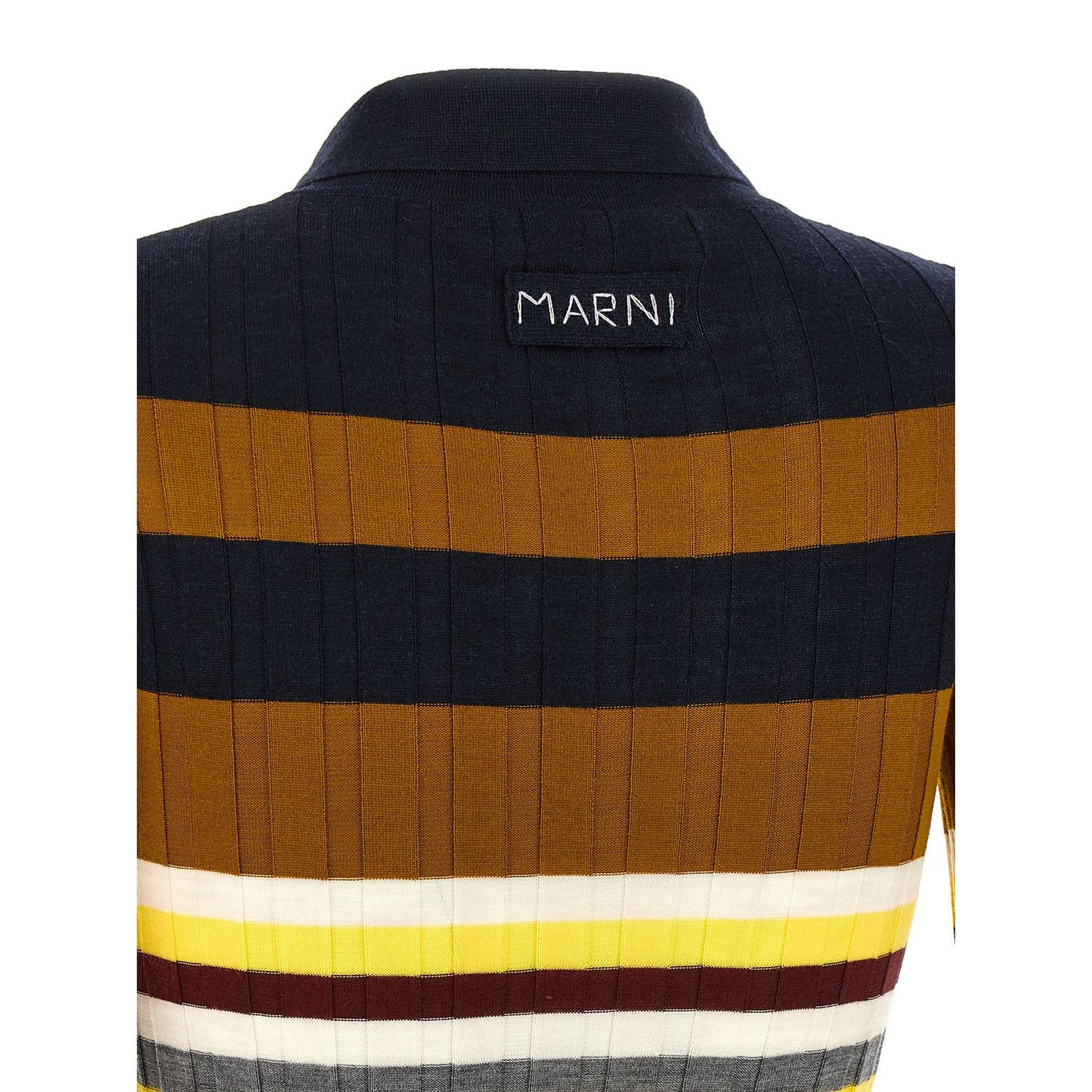 Marni Multicolor Virgin Wool Polo Shirt