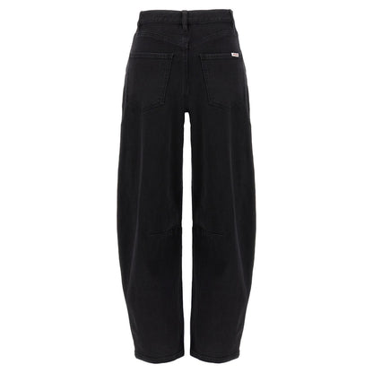 Self-Portrait Black Cotton High-Waisted Jean