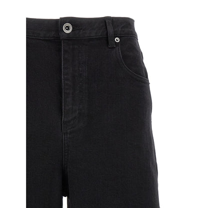 Self-Portrait Black Cotton High-Waisted Jean